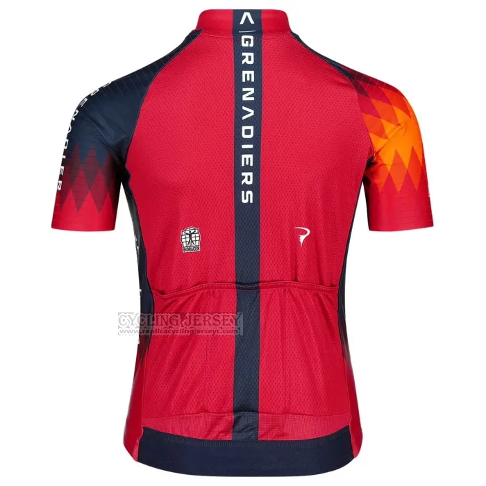 2023 Cycling Jersey Ineos Grenadiers Red Short Sleeve and Bib Short